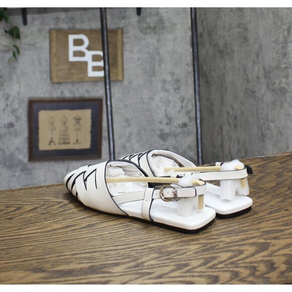 Michael by Michael Kors Womens Irene Sling Flat Pump 40S5IRFP1L Optical White 7M - Picture 2 of 13